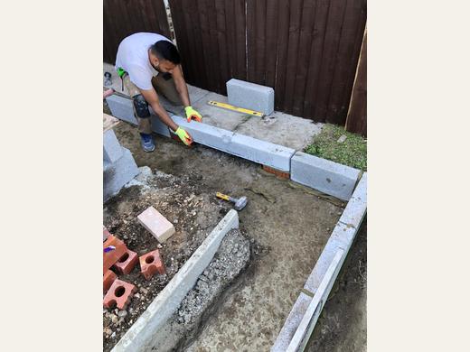 Side extension work in Barking