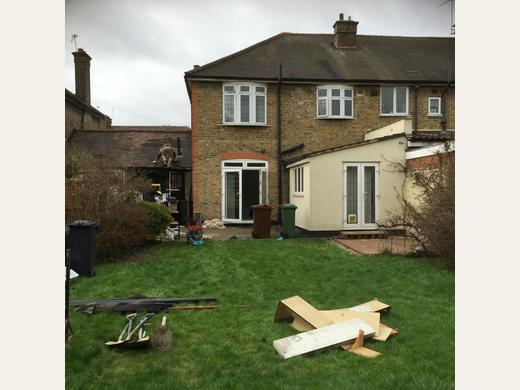 Two-storey back extension project in Hainault